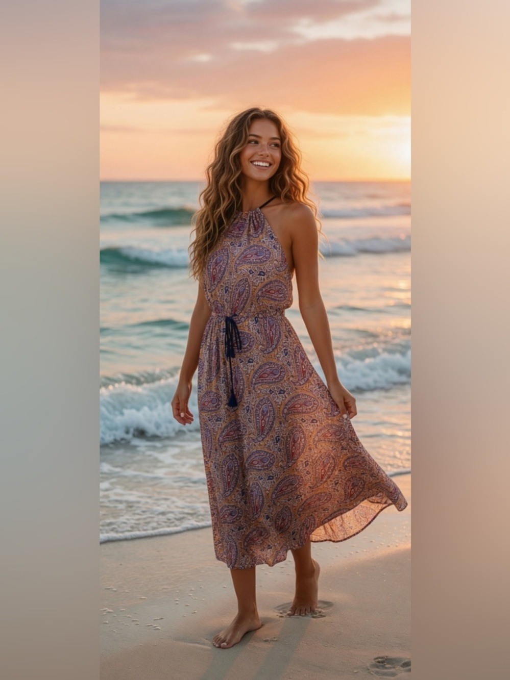 Paisley Halter LuckyBrand Dress